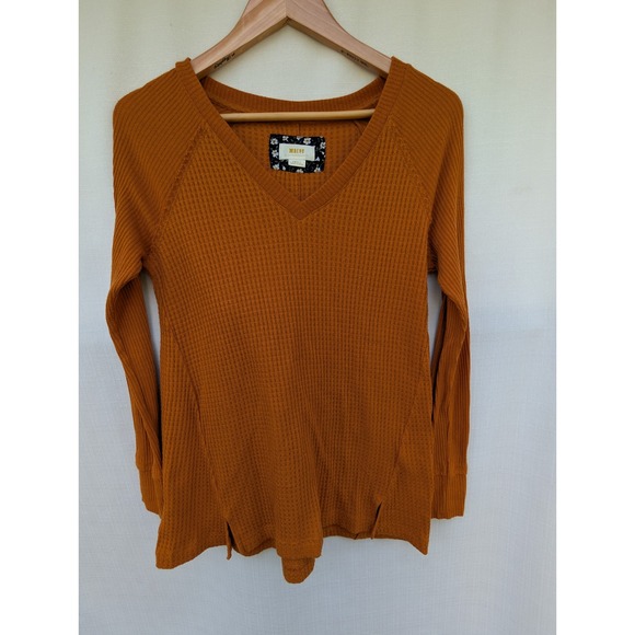 Maeve by Anthropologie Tops - Maeve Anthropologie Boho Thermal Shirt Womens S Rust Fall Layering Granola Girl